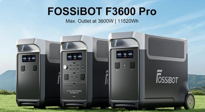Bemutatták a Fossibot F3600 Pro hordozható akkumulátor állomást