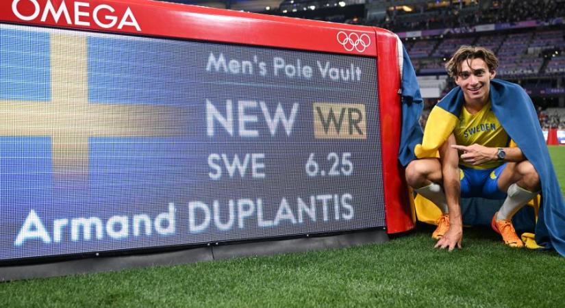 - Armand Duplantis megdöntötte a rúdugrás világcsúcsát a párizsi olimpián