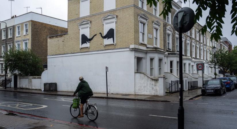 Banksy tegnap kecskét, ma elefántot fújt a falra Londonban