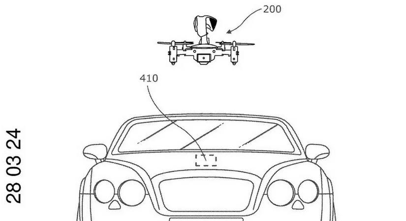 Abszurd ötletet szabadalmaztatott a Bentley: drón lenne az emblémájuk