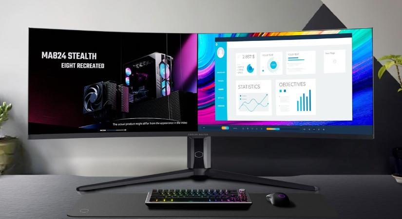 Játszani és dolgozni sem rossz a Cooler Master óriási, DUHD felbontású monitora