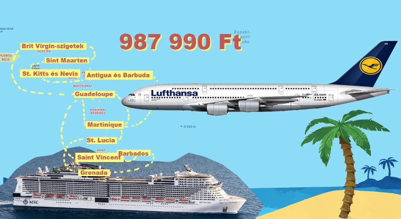 16 napos All Inclusive életre szóló karibi szigeteket felfedező óceánjárós kaland 987.999 Ft-ért!