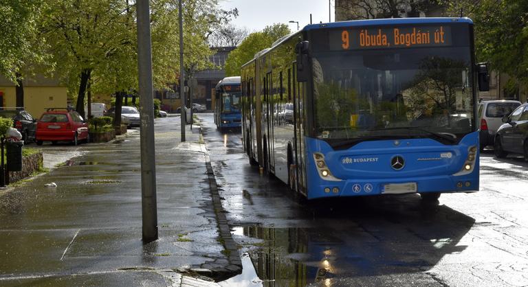 Nagy erőkkel ellenőrizte a 9-es buszt a rendőrség Budapesten