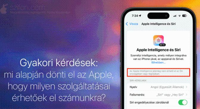 Gyakori kérdések: mi alapján dönti el az Apple, hogy milyen szolgáltatásai érhetőek el számunkra?