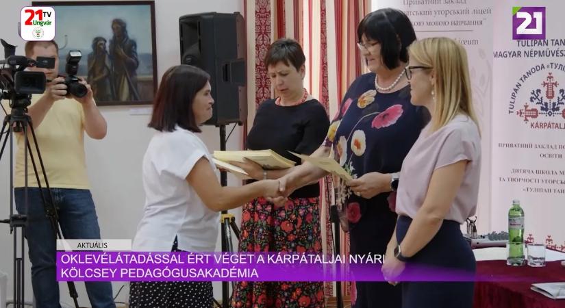 Aktuális (2024.08.08) - Oklevélátadással ért véget a Kárpátaljai Nyári Kölcsey Pedagógusakadémia (videó)