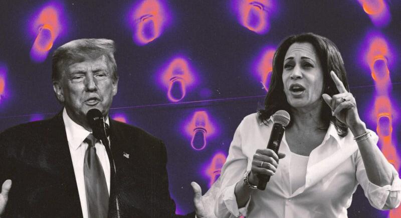 Fej-fej mellett Kamala Harris és Donald Trump