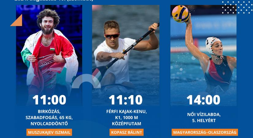 Újabb érmeket nyerhetnek kajak-kenusaink, mutatjuk a magyarok szombati programját az olimpián