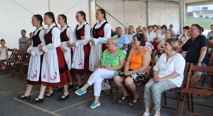 A zetelakai Ezüstfenyő Néptánccsoport anyaországi turnéján Alsópáhokon is fellépett