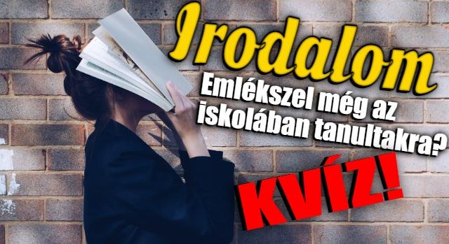 Irodalom kvíz: Emlékszel még az iskolás tananyagra?