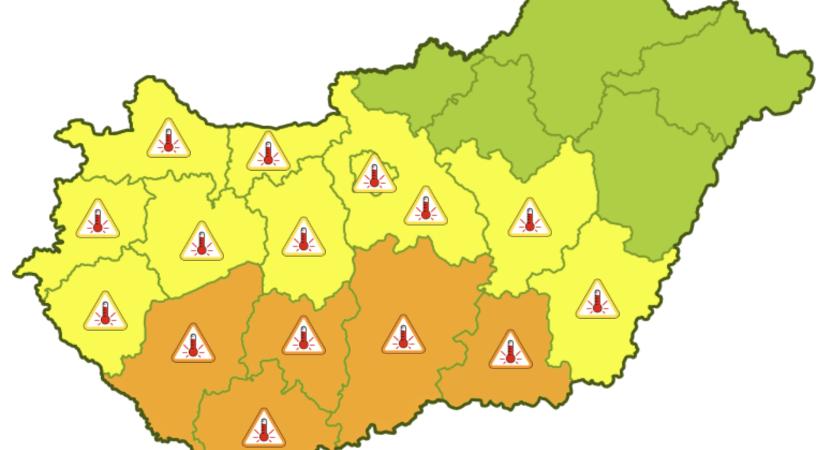 Terjeszkedik és erősödik a forróság, figyelmeztetnek