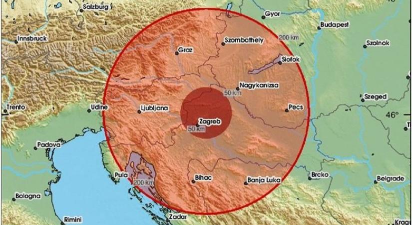 Erős földrengés volt kedd reggel Zágrábnál, Magyarországon is sokan érezhették