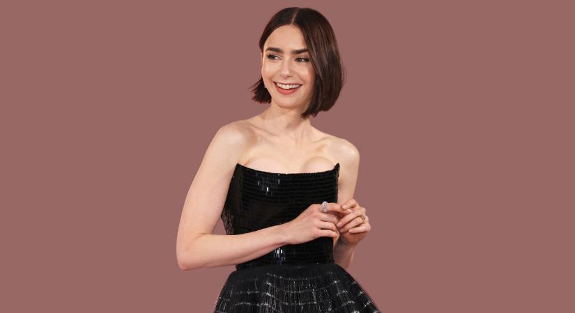 Lily Collins istennőként tündököl a vörös szőnyegen az Emily Párizsban premierjén