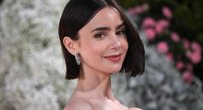 Lily Collins flitteres ruhájáért rajong mindenki – így jelent meg az Emily Párizsban premierjén