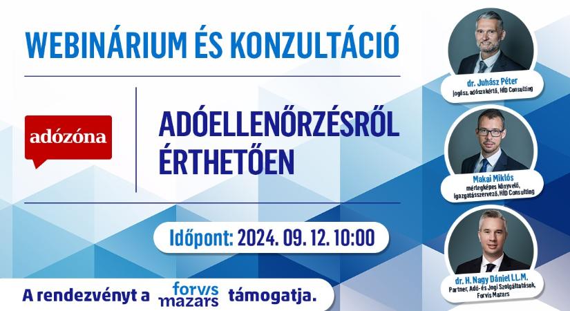 Adóellenőrzésről érthetően – webinárium