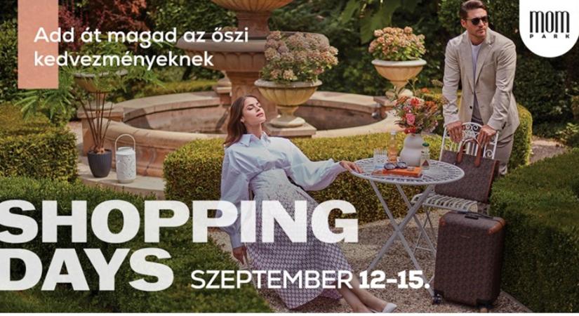 Szeptember közepén újra jön a MOM Park Shopping Days!