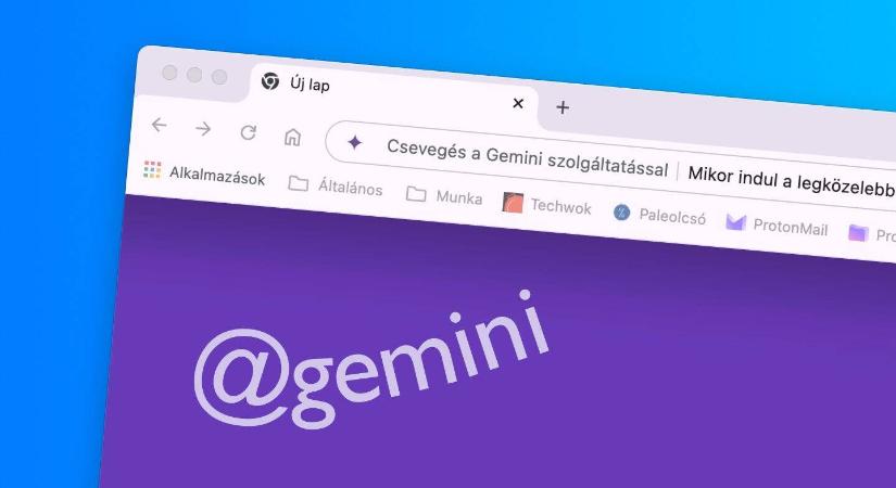 Google Gemini gyorsabb elérése a Chrome-ban a címsorból