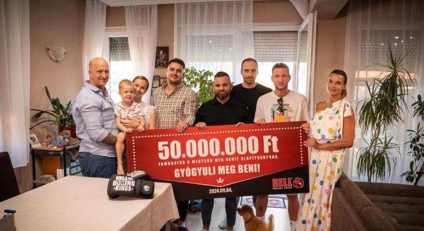 50 milliós támogatást vitt Berki Mazsi, Istenes Bence és Brasch Bence a súlyos beteg 4 éves kisfiúnak: „Beni története mindannyiunk szívét megérintette"