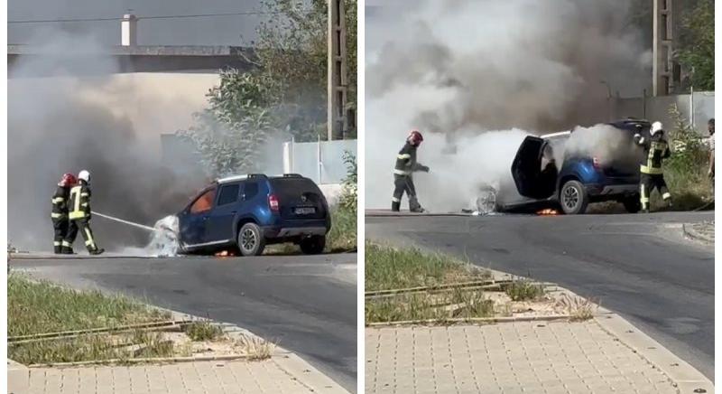 Lángba borult egy személygépkocsi Feleken