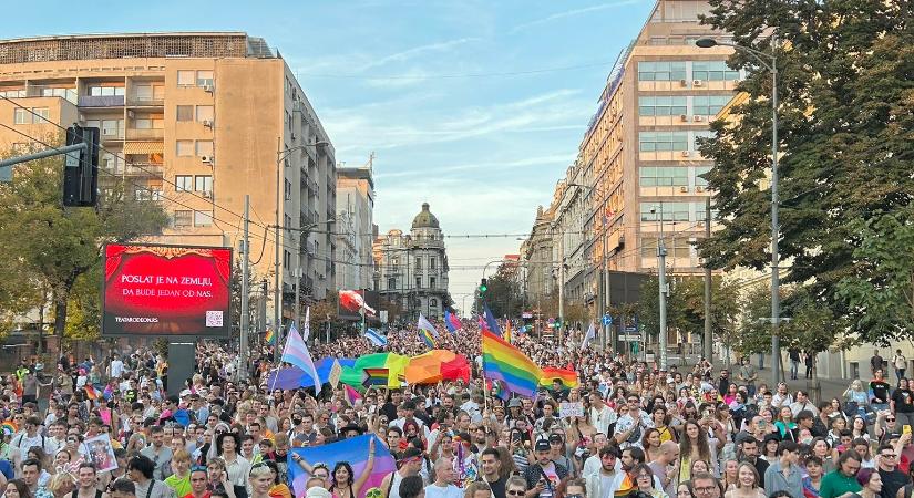 Az eddigi legnagyobb pride felvonulást tartották Belgrádban