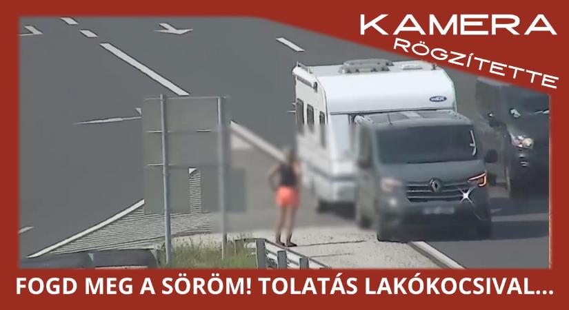 Lakókocsival tolatásos bénázást rögzített a kamera, de a kamionos is jó ötletnek tartotta, hogy visszatolasson