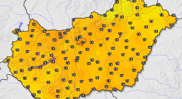 107 éves hőmérsékleti rekord dőlt meg vasárnap reggelre