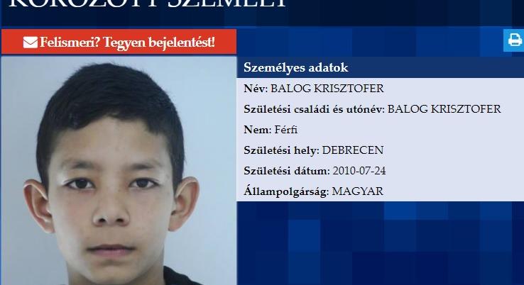 Emberölési kísérlet miatt elítélt 14 éves hajdúhadházi fiút köröz a rendőrség