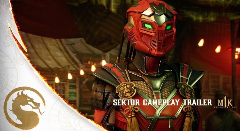 Gameplay videón Sektor, a Mortal Kombat 1: Khaos Reigns kiegészítő új harcosa