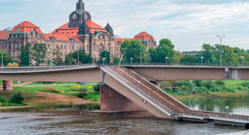 Ma hajnalban összedőlt a drezdai Carola-híd, lenne ötletünk, miért