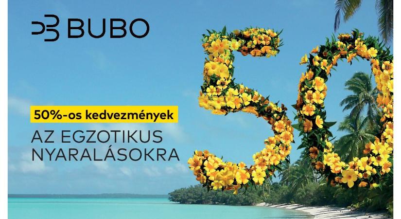 Fantasztikus, 50 százalékos kedvezményt kínál az utazásokra a BUBO