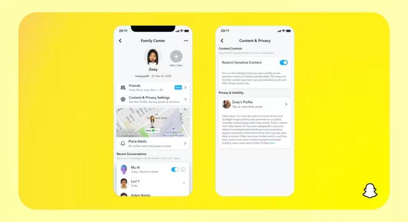A Snapchat új megosztási lehetőségeket tesztel az idősebb tizenévesek számára