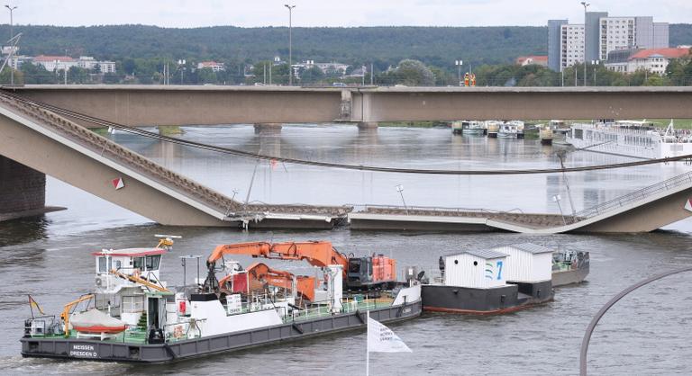 Teljesen összeomolhat a Drezdában leszakadt híd