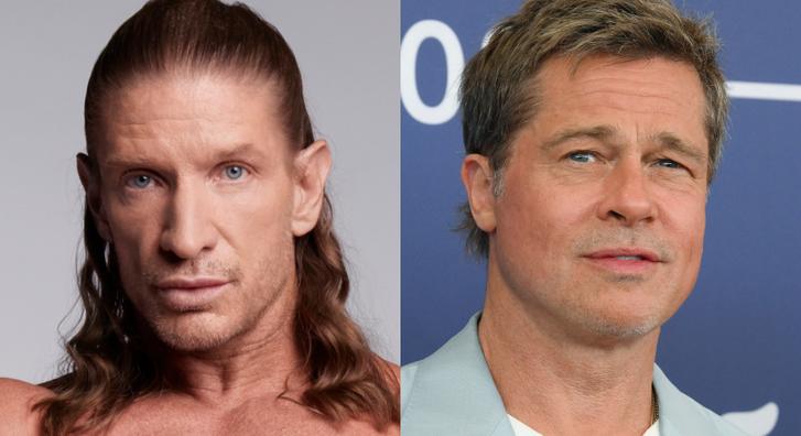 Pintér Tibor megállt egy közös fotóra Brad Pitt-tel