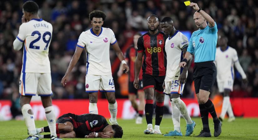 PL: rekordot jelentő mennyiségben villant a sárga lap a Bournemouth és a Chelsea meccsén!