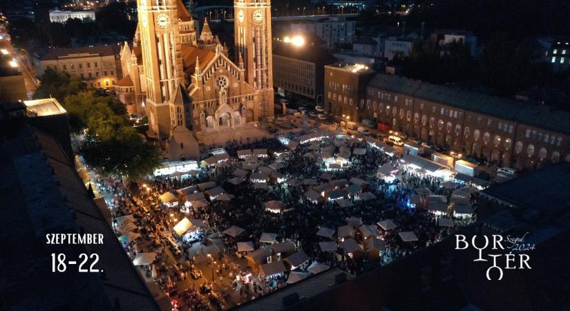 Őszi bormustra a szegedi Dóm téren