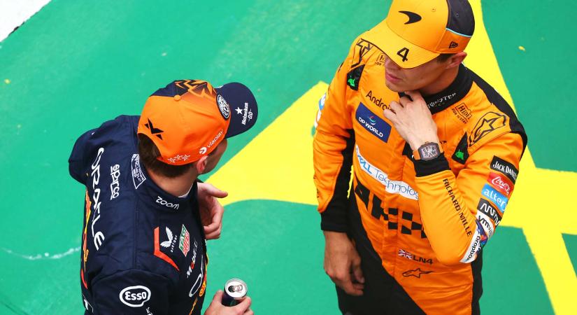 Verstappen gratulált neki, Norris rögtön be is panaszolta őt a rádión a leintés után