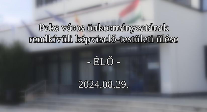 Rendkívüli képviselő-testületi ülés – 2024.08.29.