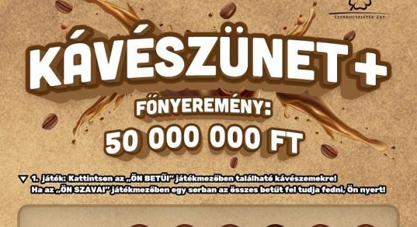 Nagy nyerési esélyű, 50 milliós fődíjjal kecsegtető sorsjegyet vezetett be a Szerencsejáték Zrt.