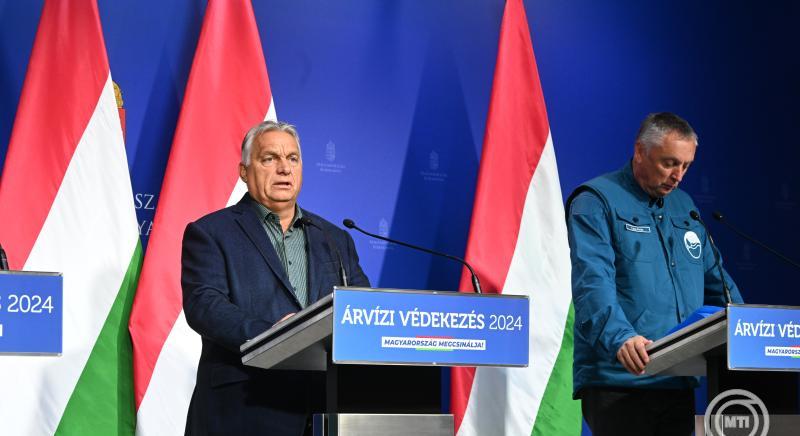 Orbán Viktor szerint a az árvíz elleni védekezésben résztvevők magabiztosan és szervezetten végzik a munkájukat