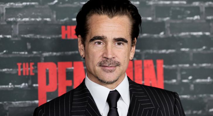 Colin Farrell tinédzser fiát vitte magával a Pingvin-sorozat vörös szőnyeges premierjére