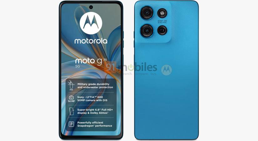 De jól néz ki a Moto G75 kékben!