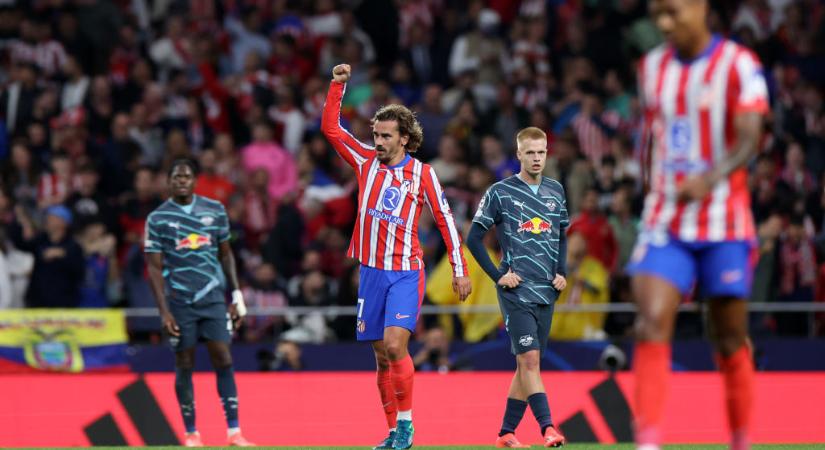 BL: Griezmann vezérletével az Atlético hátrányból felállva legyőzte az RB Leipziget! – videóval