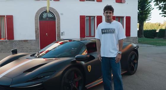 Charles Leclerc maga mutatta be 800 millió forintos Ferrariját – videó