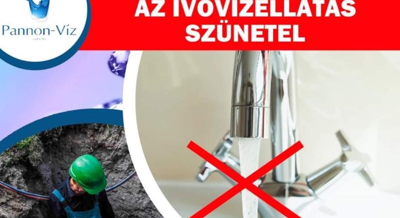 Csőtörés van az öttevényi gerincvezetéken