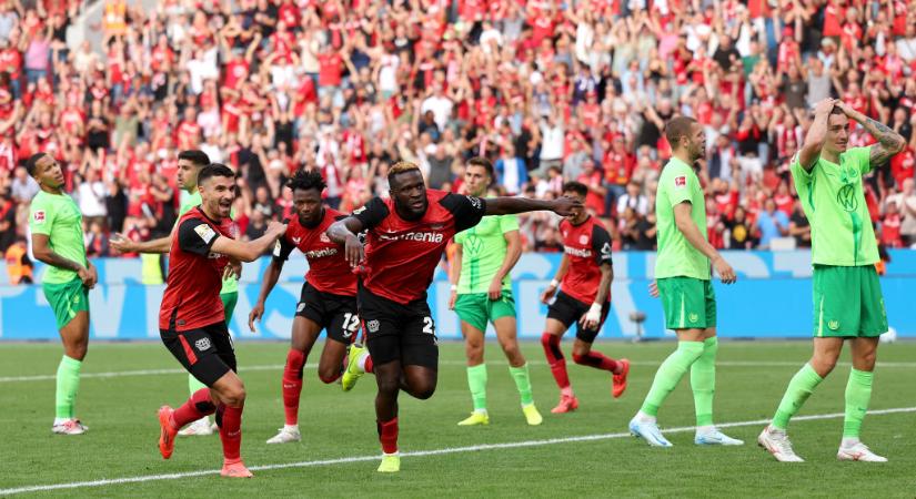 Bundesliga: fordulatos, hétgólos mérkőzésen győzte le a Leverkusen a Wolfsburgot – videóval