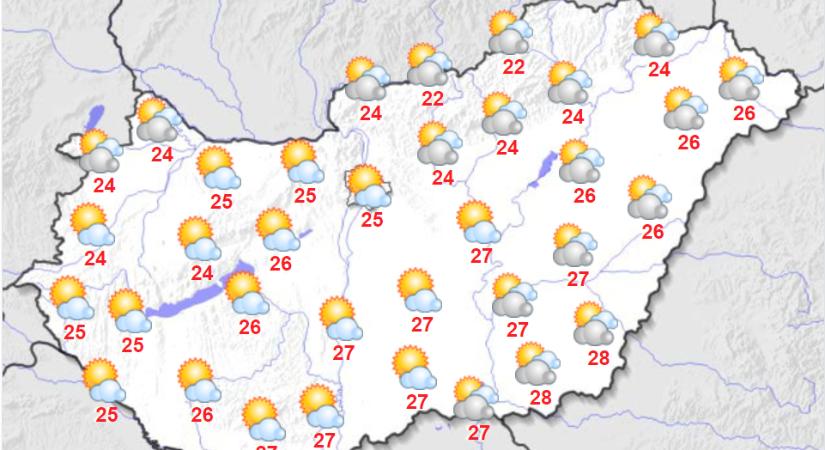 Helyenként felhős, de kellemes időre számíthatunk