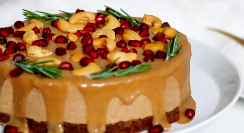 Krémes, sütőtökös sajttorta karamellmázzal: vegán változatban készül az ünnepi desszert