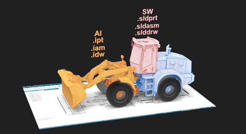 Autodesk Inventor és Solidworks adatok kezelése Solid Edge szoftverben