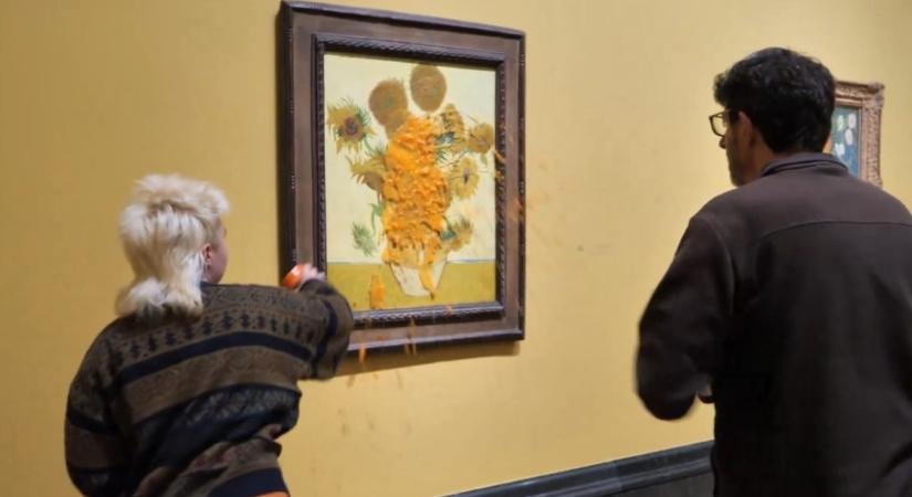 Alig ítéltek el két festményrongáló aktivistát, újra levesben úsztak Van Gogh napraforgói Londonban