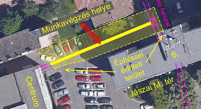 Megújítanak egy távhővezetéket a Jászai Mari téren