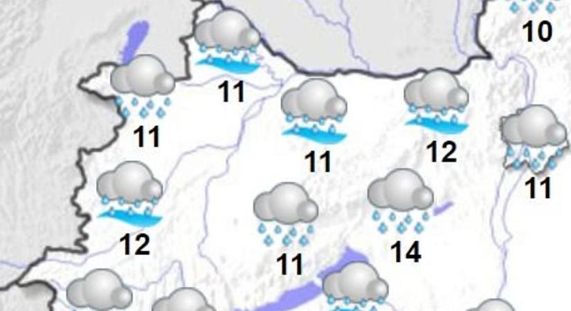 Őszies, esős idő lesz szerdán